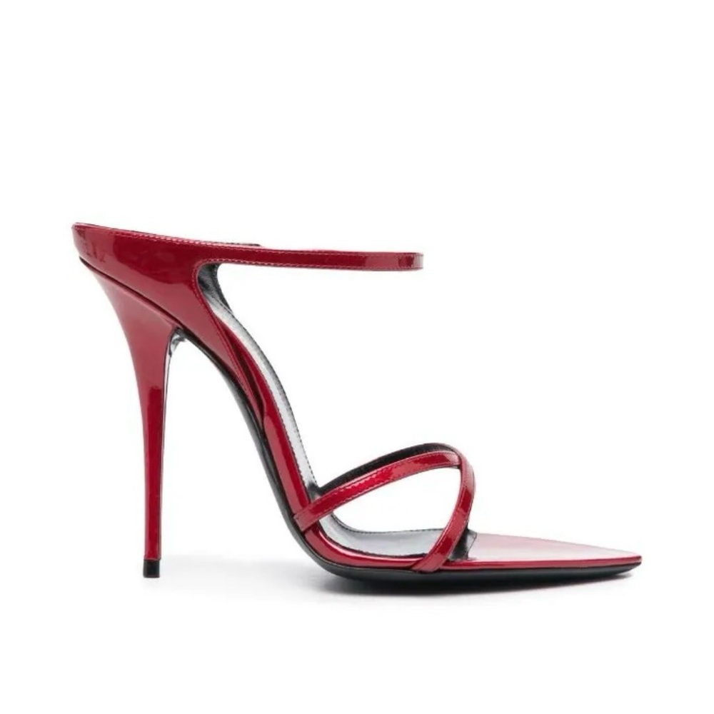 Saint Laurent Red Gippy Sandal Heel - Picture 7 of 7